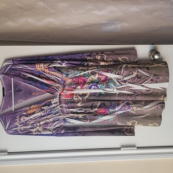 Color In Motion  Boho Midi Dress Colorful Size Large - Picture 1 of 6